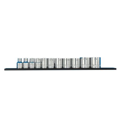 VIMS600 image(0) - VIM Tools 11 PC. 3/8-IN DR. SAE SOCKET SET W/ 12-INCH BLACK MAGRAIL