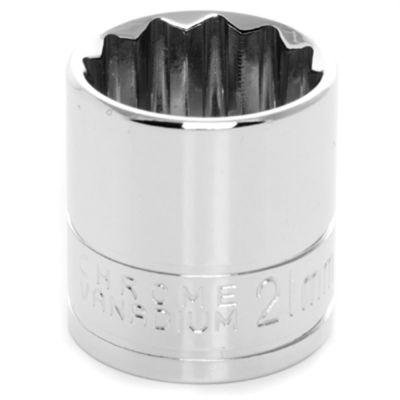 WLMW38821 image(0) - Wilmar Corp. / Performance Tool 3/8" Drive 21mm 12pt Socket