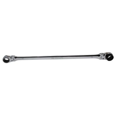 KTIXDDB17X19 image(0) - K Tool International Wrench 17mm x 19mm Metric Ratcheting Reversible Double Box Universal Spline 90 Tooth