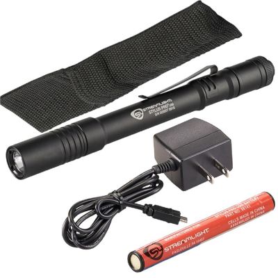STL66133 image(0) - Streamlight 350 Lumen Stylus Pro USB Penlight - 120V AC - Includes nylon holster - Black with White LED