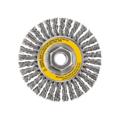 DWTDW49201 image(0) - DEWALT 5-Inch By 5/8-Inch-11 Hp .020 Carbon Stringer Wire Wheel