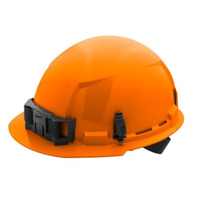 MLW48-73-1112 image(0) - Milwaukee Tool Orange Front Brim Hard Hat w/4pt Ratcheting Suspension - Type 1, Class E