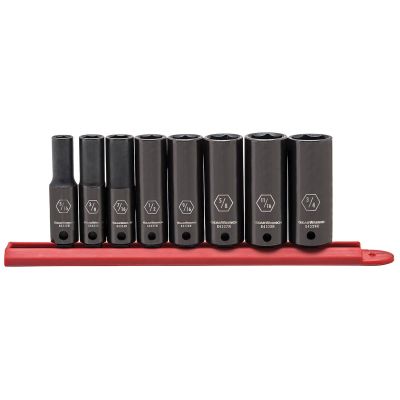 KDT84915N image(0) - GearWrench 8 Piece 3/8 Inch Drive 6 Point Deep Impact SAE Socket Set