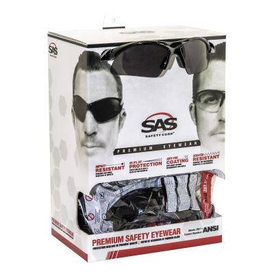 SAS540-0200 image(0) - SAS Safety Diamondbacks Safety Eyewear - Dispenser - Black/Clear