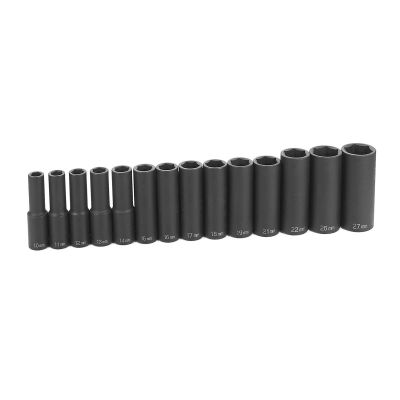 GRE1412MD image(0) - Grey Pneumatic 1/2" Drive 14 Piece Deep Metric Set