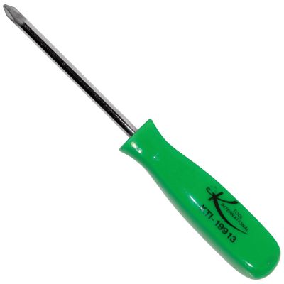 KTI19913 image(0) - K Tool International No. 1 x 3 in. Phillips Screwdriver Green Square Ha