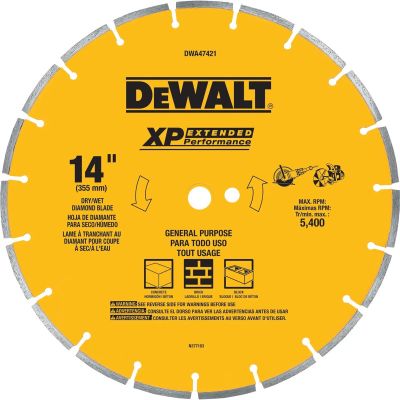 DWTDWA47421 image(0) - DEWALT 14-In Segmented Rim Gp B