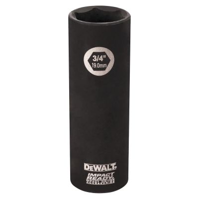 DWTDW22902 image(0) - DEWALT 3/4-Inch Impact Ready Deep Socket For 1/2-Inch Drive