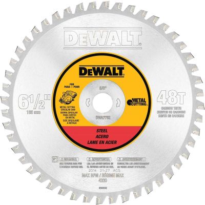 DWTDWA7762 image(0) - DEWALT 48 Teeth Ferrous Metal Cutting 5/8-Inch Arbor, 6-1/2-Inch