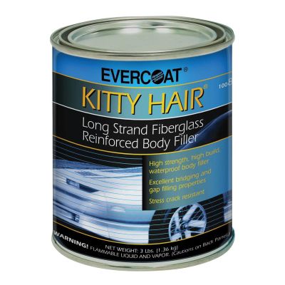 FIB868 image(0) - Fibre glass Evercoat KITTY HAIR 100868 Long Strand Fiberglass Reinforced Body Filler, 1 qt Can, Paste, Long Strand
