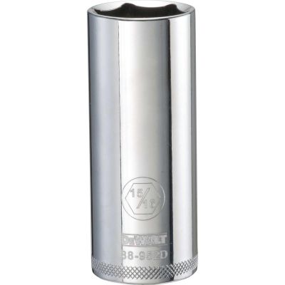DWTDWMT88952OSP image(0) - DEWALT 6 Point 1/2'' Drive Deep Socket 15/16'' SAE