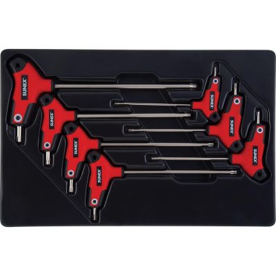 SUN9857T image(0) - SUNEX 7-Piece T-Handle, Star Hex Key Set