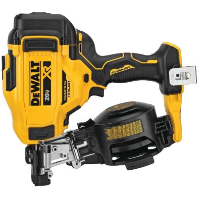 DWTDCN45RNB image(0) - DEWALT 20V MAX* 15 Degree Cordless Coil Roofing Nailer