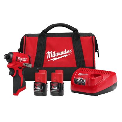 MLW3450-22 image(0) - Milwaukee Tool M12 Subcompact Brushless 1/4 inch Hex Impact Driver Kit