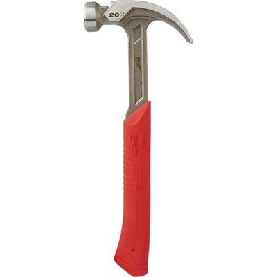 MLW48-22-9080 image(1) - Milwaukee Tool 20oz Curved Claw Smooth Face Hammer