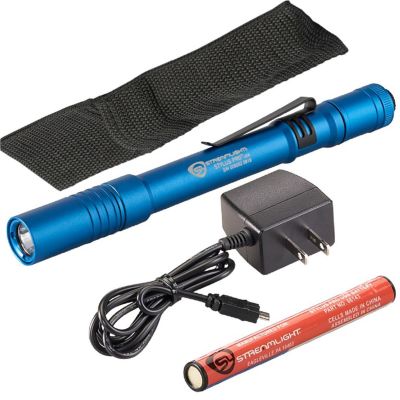 STL66139 image(0) - Streamlight Stylus Pro USB 120V AC - Includes Nylon Holster - Blue with White LED