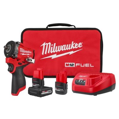 MLW2562-22 image(0) - Milwaukee Tool M12 FUEL&trade;  Stubby 3/8" Impact Wrench Kit