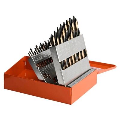 KNK15KK10 image(0) - KnKut KnKut 15 Piece Mechanics Length Step Point Drill Bit Set 1/16"-1/2" by 32nds