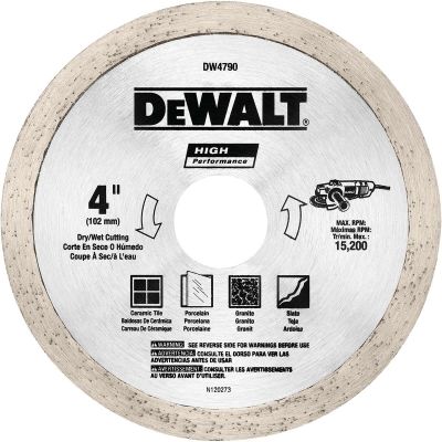 DWTDW4790 image(0) - DEWALT 4" x .060 Tile Blade Wet/Dry