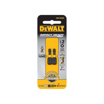 DWTDWA1SQ2IR image(0) - DEWALT FlexTorq IMPACT READY Screwdriving Bits