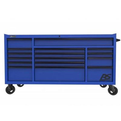 HOMBL04072160 image(0) - Homak Manufacturing 72 in. RS PRO 16-Drawer Roller Cabinet with 24 in. Depth - Blue