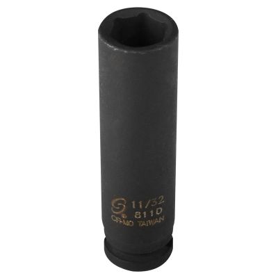 SUN811D image(0) - SUNEX SOC 11/32 1/4D IMP 6PT DP BLK