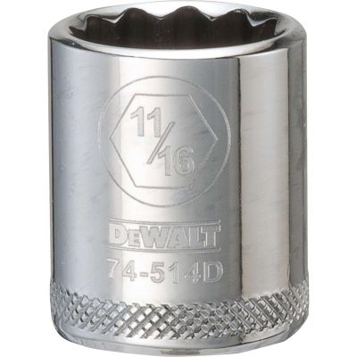DWTDWMT74514OSP image(0) - DEWALT 001Pc 38Dr Socket-12Pt-11/16