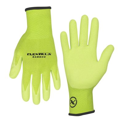 LEGGC290L image(0) - Legacy Manufacturing Flexzilla&reg; Bamboo Crinkle Latex Dip Gloves, ZillaGreen&trade;, For Women, L