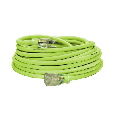 LEGFZ512830 image(0) - Legacy Manufacturing Flexzilla Pro Extension Cord, 12/3 AWG SJTW, 50', Outdoor, Lighted Plug
