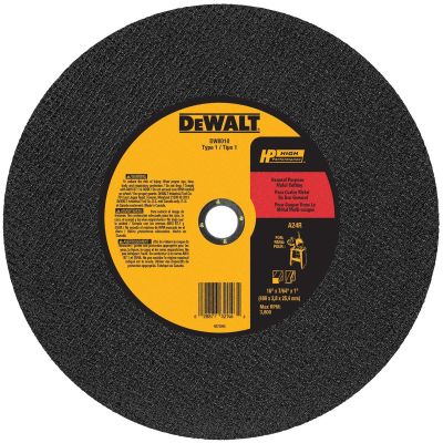 DWTDW8010 image(0) - DEWALT General Purpose Stat Cut-Off Wheel, 16-Inch X 1-Inch