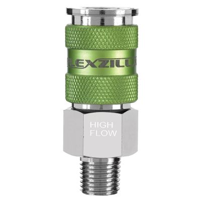 LEGA53426FZ image(0) - Legacy Manufacturing Flexzilla High Flow Coupler, 1/4 Body, 1/4 MNPT